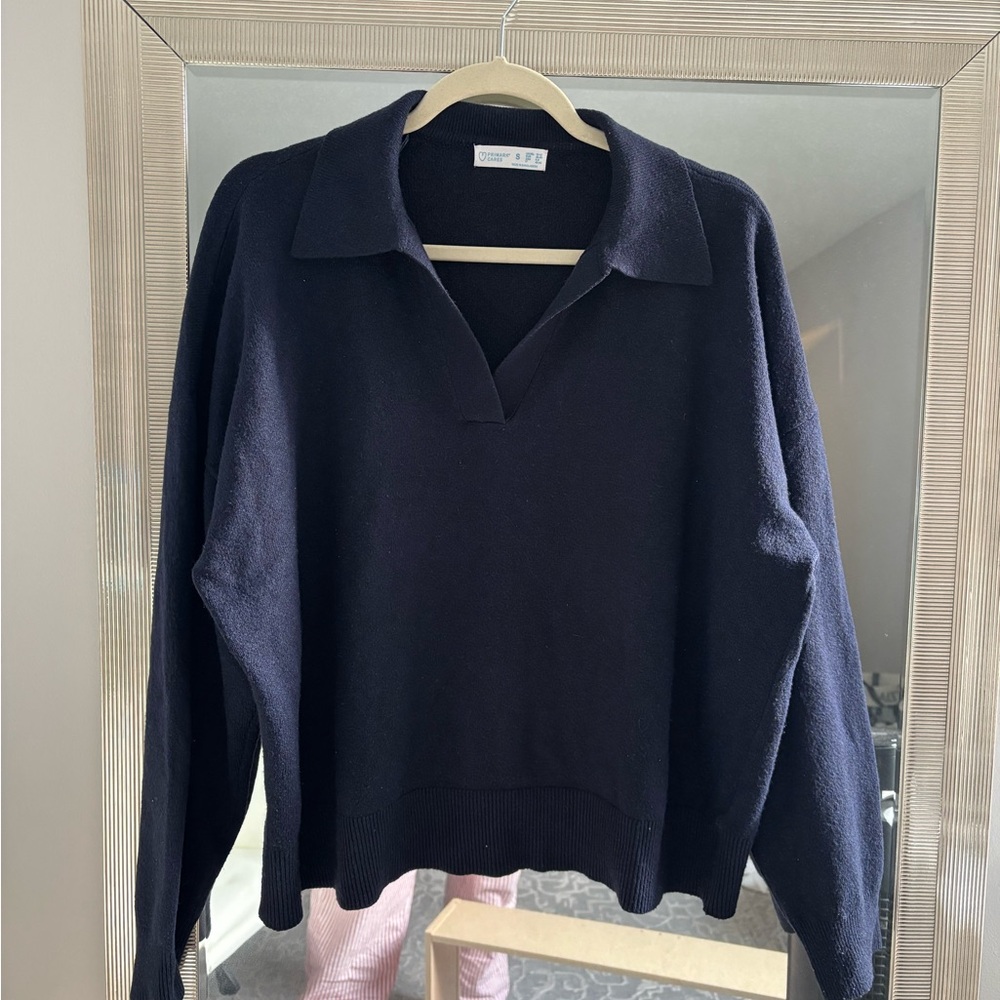 Navy Polo Sweater